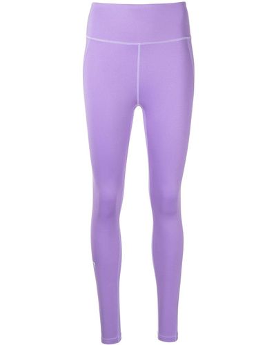 7 DAYS ACTIVE High-waisted Logo-print leggings - Purple