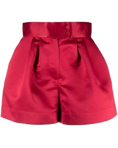 Styland Shorts con acabado satinado - Rojo