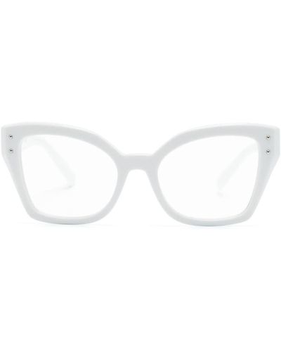Dolce & Gabbana Brille im Butterfly-Design - Weiß