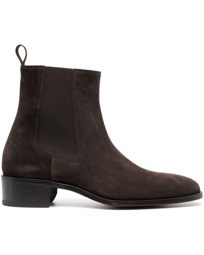 Tom Ford 40mm Square-toe Leather Boots - Brown