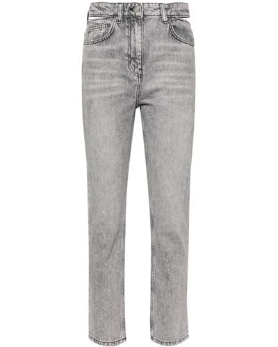 IRO Indro Tapered-Jeans mit Cut-Out - Grau