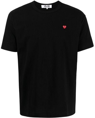COMME DES GARÇONS PLAY Camiseta con parche Heart - Negro
