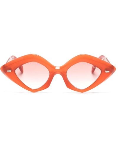 Cutler and Gross 9126 Sonnenbrille mit geometrischem Gestell - Orange