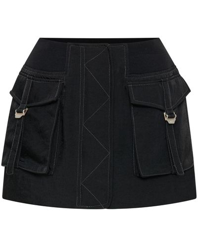 Dion Lee Aviator-pocket Miniskirt - Black