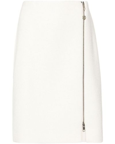 Gucci Zip-up Knitted Short Skirt - White