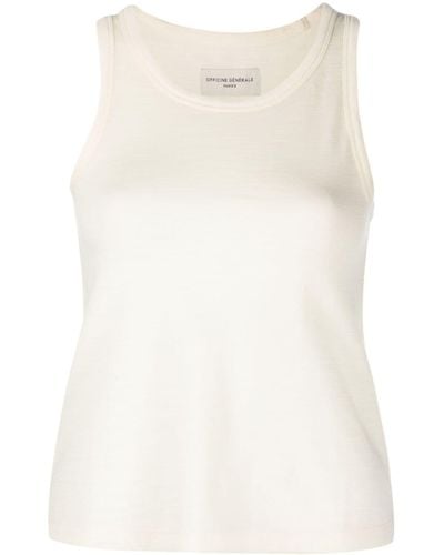 Officine Generale Sleeveless Knitted Top - Natural