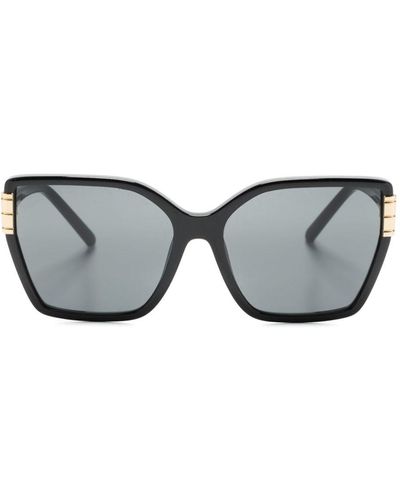 Tory Burch Lunettes de soleil W à monture oversize - Gris