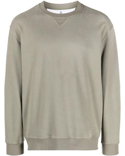 Brunello Cucinelli Crew-neck Cotton Sweatshirt - Gray