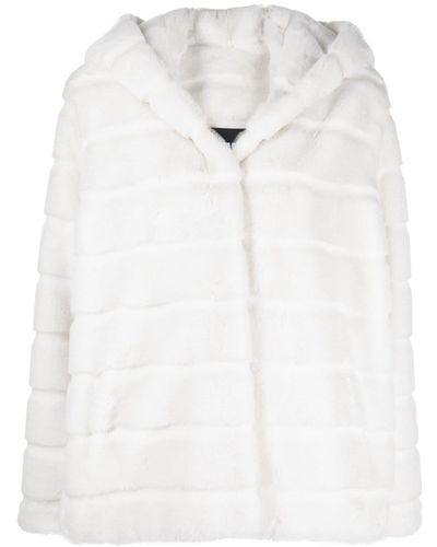 Apparis Hooded Faux-fur Coat - White