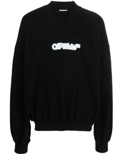 Off-White c/o Virgil Abloh Logo-print Cotton Sweatshirt - Black