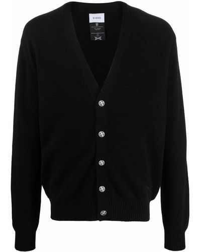 Barrie Buttoned-up Cashmere Cardigan - Black