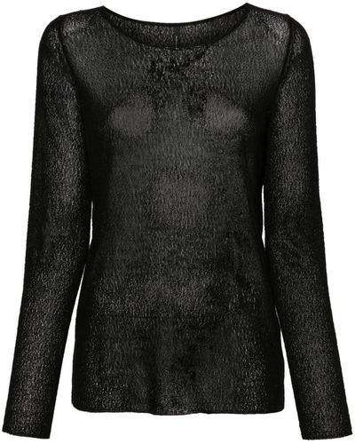 Pierantoniogaspari Crepe Knitted Sweater - Black