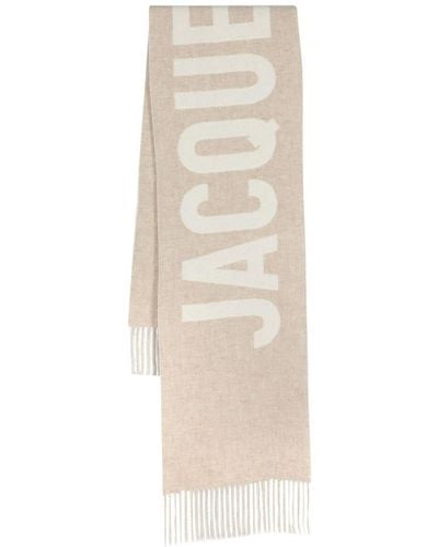 Jacquemus Jacquard-Schal mit Logo - Natur