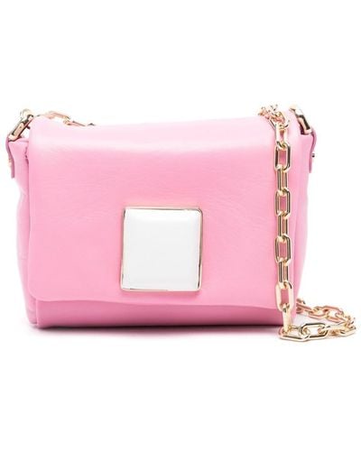 Roberto Festa Lucy Leather Cross Body Bag - Pink