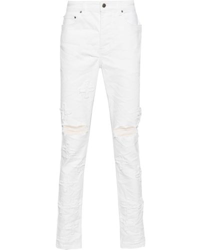 Ksubi Halbhohe 'Chitch' Skinny-Jeans - Weiß