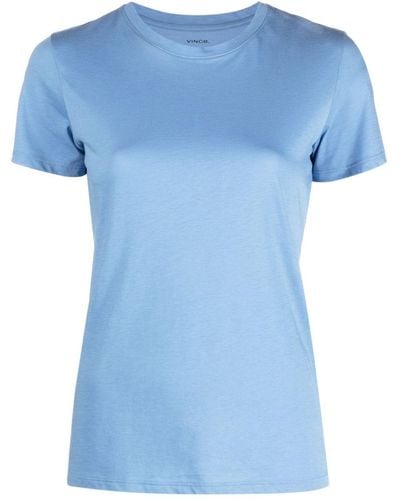 Vince T-shirt en coton à encolure ronde - Bleu