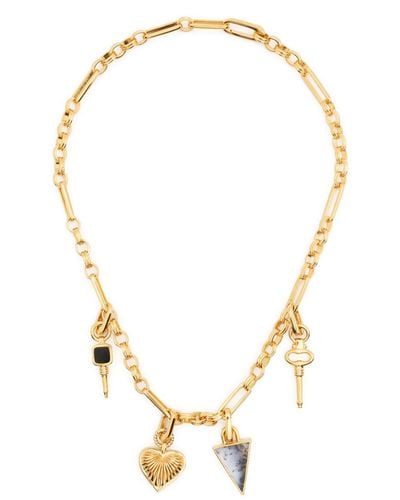 Missoma Gold Charm Chained Necklace - Metallic