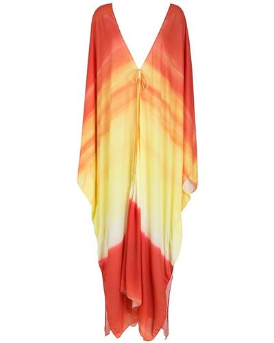 Amir Slama Printed Beach Dress - Orange