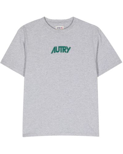 Autry Logo-print Cotton T-shirt - Gray
