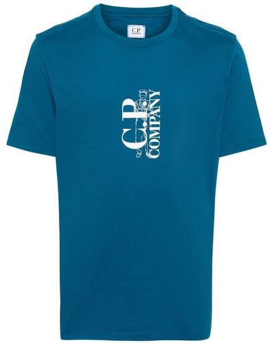 C.P. Company T-shirt Met Logoprint - Blauw