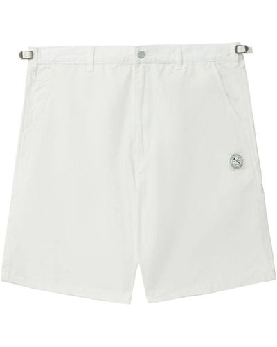 Izzue Logo-appliquéd Cotton Shorts - White