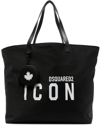 DSquared² Shopper Met Logoprint - Zwart
