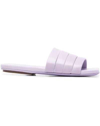 Marsèll Square-toe Leather Sandals - Purple