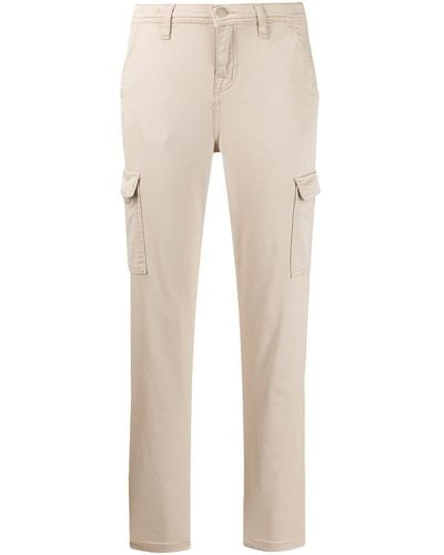 7 For All Mankind Cropped Slim-fit Trousers - Natural