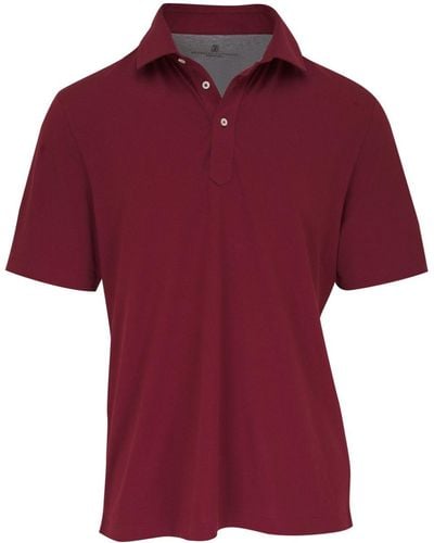 Brunello Cucinelli Classic Short-sleeved Polo Shirt - Red