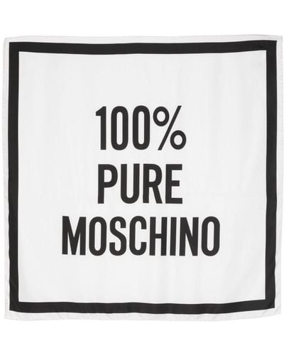Moschino 100% Pure Silk Scarf - Black