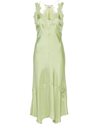 Dorothee Schumacher Lace-appliqué Camisole Silk Dress - Green