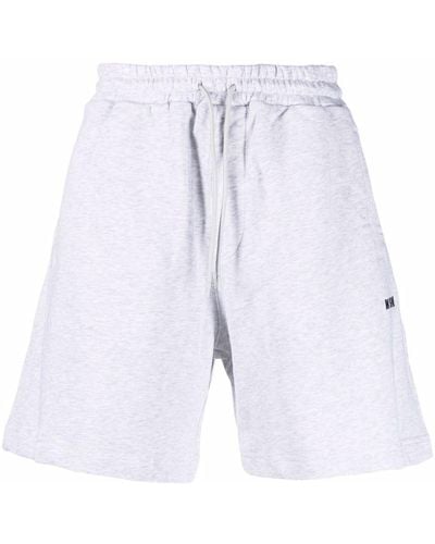 MSGM Logo-print jogger Shorts - Gray