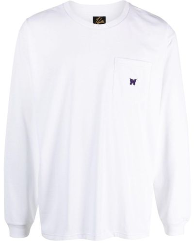 Needles Logo-appliqué Long-sleeve T-shirt - White