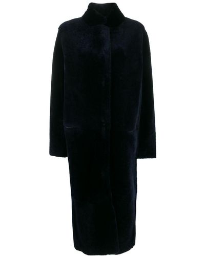 Liska Reversible Long-length Coat - Black