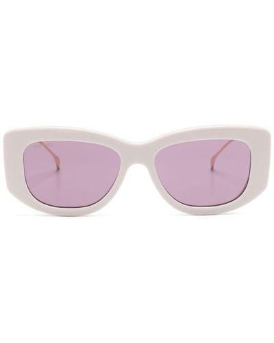 Gucci Double G Butterfly-frame Sunglasses - Pink