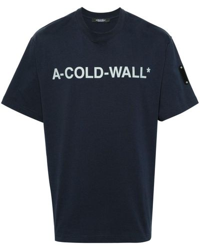 A_COLD_WALL* ロゴ Tシャツ - ブルー