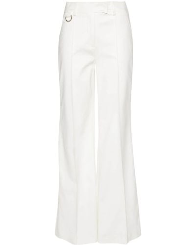 Liu Jo Mid-waist Palazzo Trousers - White