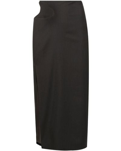 Low Classic Falda de tubo con aberturas - Negro