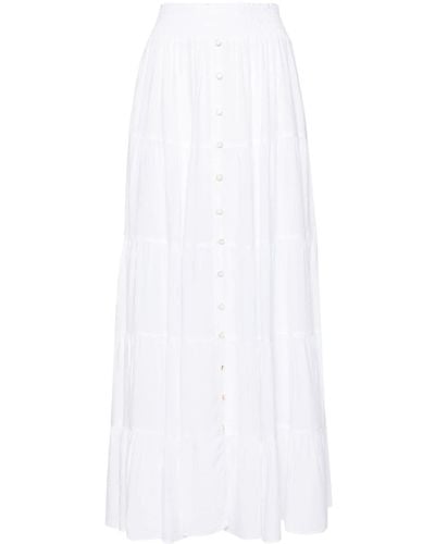 Melissa Odabash Dee Tiered Maxi Skirt - White