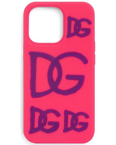 Dolce & Gabbana Coque d'iPhone 13 Pro à logo DG imprimé - Rose