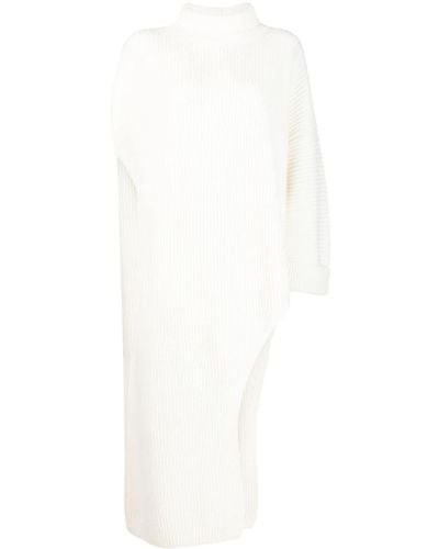 Fabiana Filippi Asymmetric Ribbed-knit Sweater - White