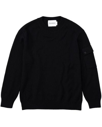 Closed Logo-embroidered Jumper - Blue