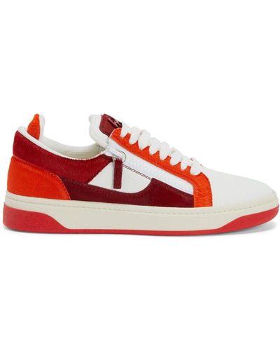 Giuseppe Zanotti GZ94 Sneakers mit Kontrasteinsätzen - Rot