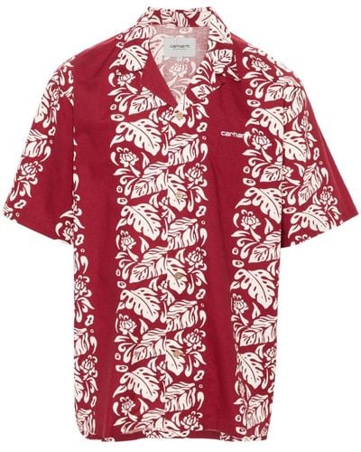 Carhartt Camisa con estampado floral - Rojo