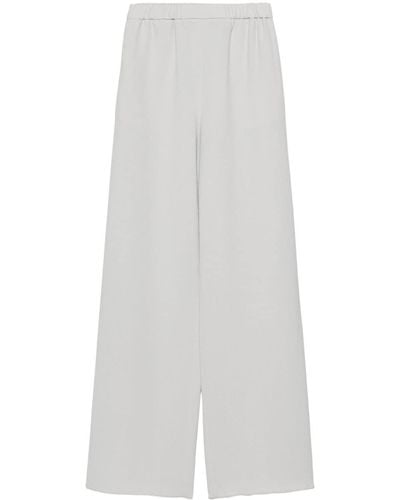 Emporio Armani High-waist Straight Trousers - White