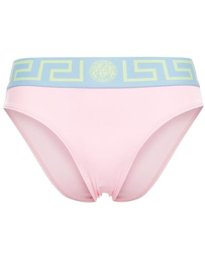 Versace Greca Border Bikini Top - Pink