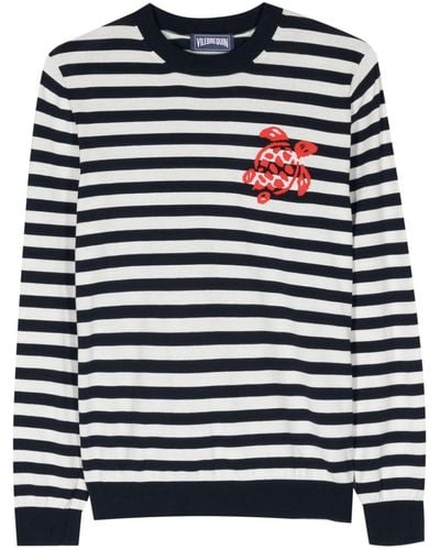 Vilebrequin Bengal-stripe Fine-knit T-shirt - Black