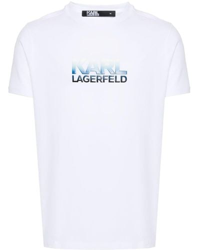 Karl Lagerfeld 3d Logo-detail T-shirt - White