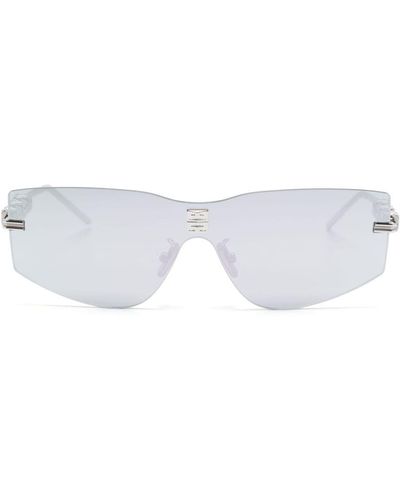 Givenchy 4g-logo Detail Rectangle Sunglasses - White
