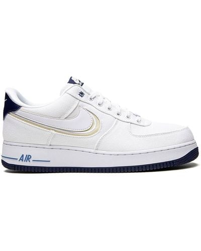 Nike Air Force 1 Prm "white/white Fossil/blue Void" Sneakers
